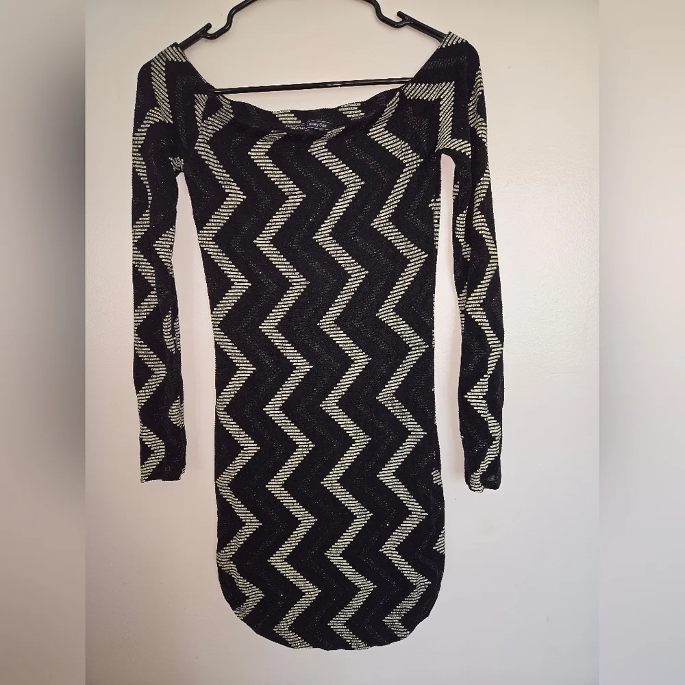 black and green chevron dress Vegan Leather Chevron Dress